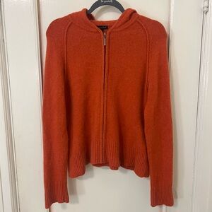 WOOL SWEATER Vintage Y2K Lamb Rabbit Hair Hoodie Zip Up Sweatshirt Long Sleeve